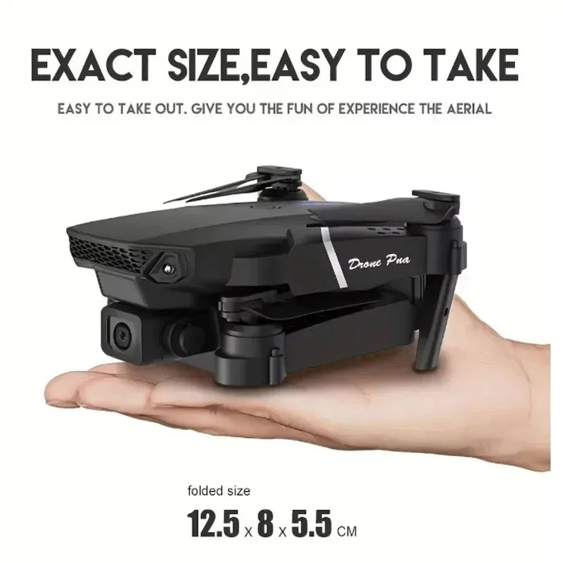 E88Pro 4K RC Drone - Professional Foldable Quadcopter with HD Camera & 3 Batteries