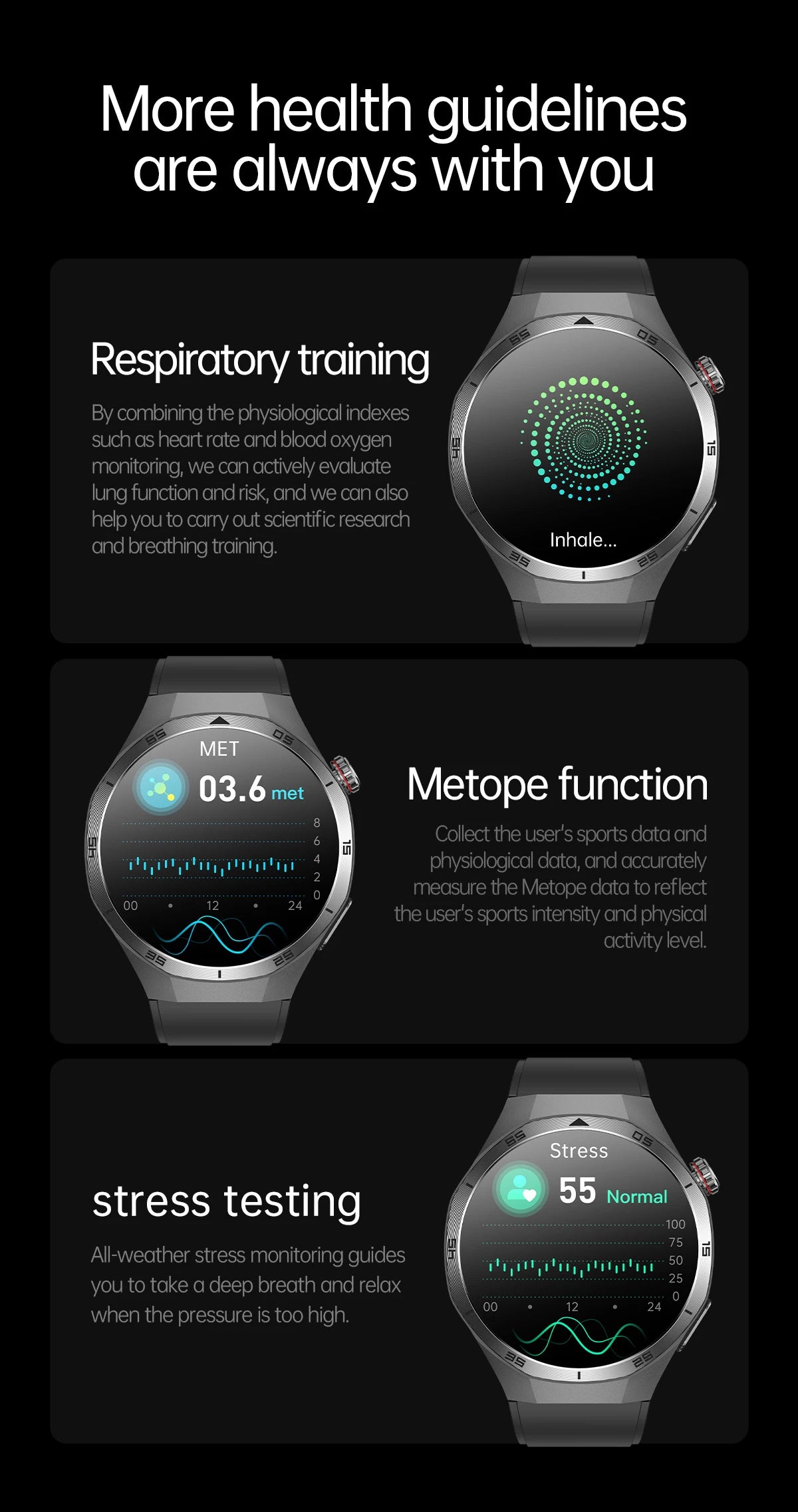HUAWEI Smart Health Watch 2025 - ECG+PPG Blood Pressure Monitor with NFC & HD Calling
