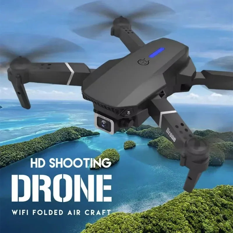 E88Pro 4K RC Drone - Professional Foldable Quadcopter with HD Camera & 3 Batteries