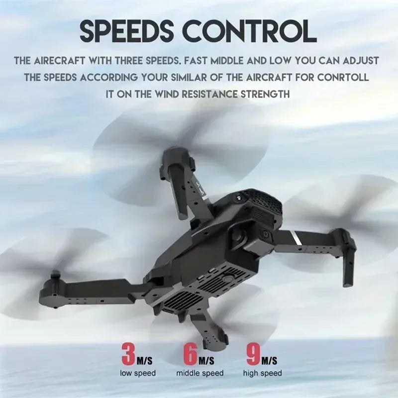 E88Pro 4K RC Drone - Professional Foldable Quadcopter with HD Camera & 3 Batteries