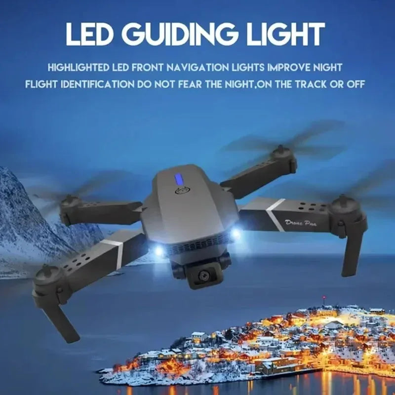 E88Pro 4K RC Drone - Professional Foldable Quadcopter with HD Camera & 3 Batteries