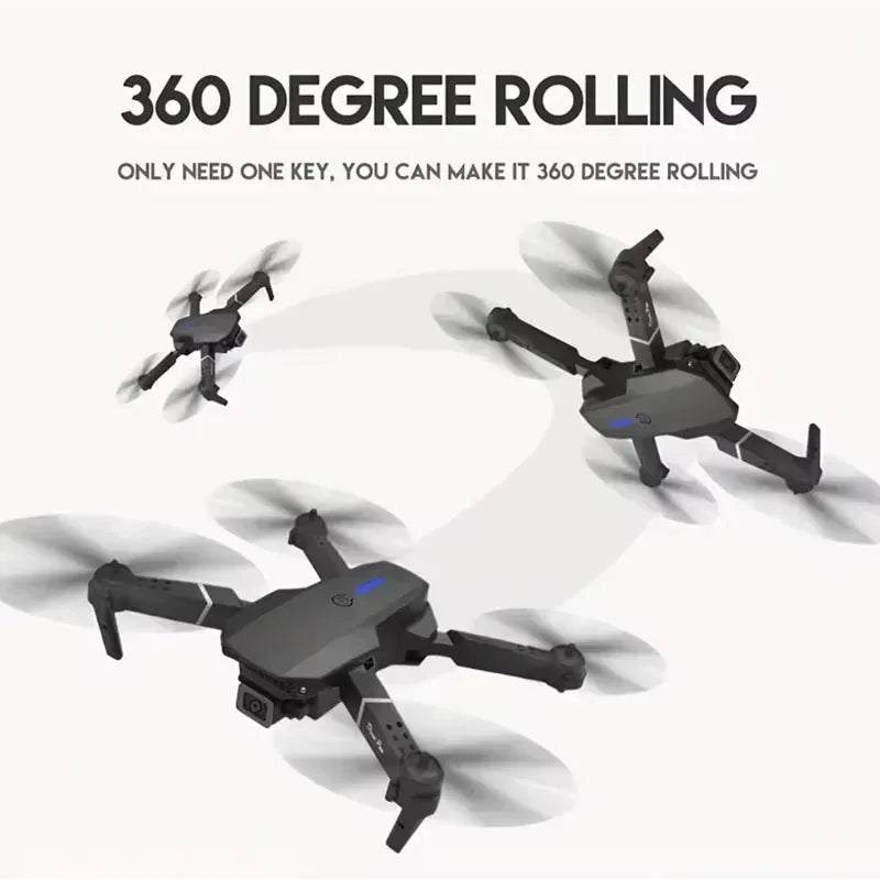 E88Pro 4K RC Drone - Professional Foldable Quadcopter with HD Camera & 3 Batteries