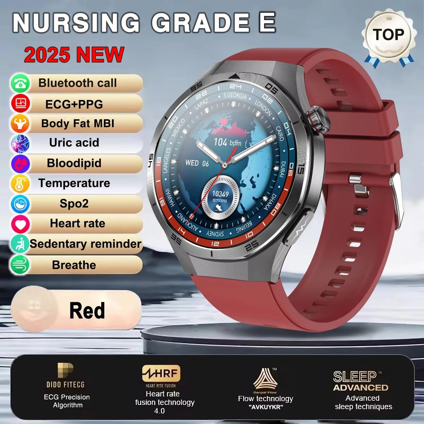 HUAWEI Smart Health Watch 2025 - ECG+PPG Blood Pressure Monitor with NFC & HD Calling