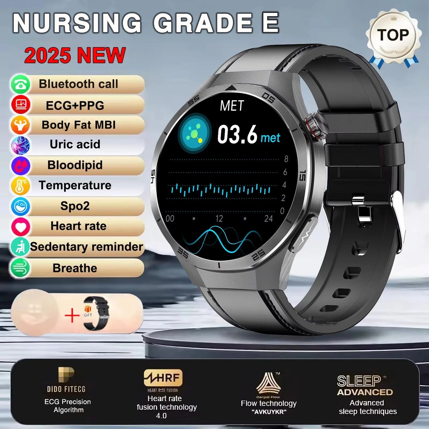 HUAWEI Smart Health Watch 2025 - ECG+PPG Blood Pressure Monitor with NFC & HD Calling