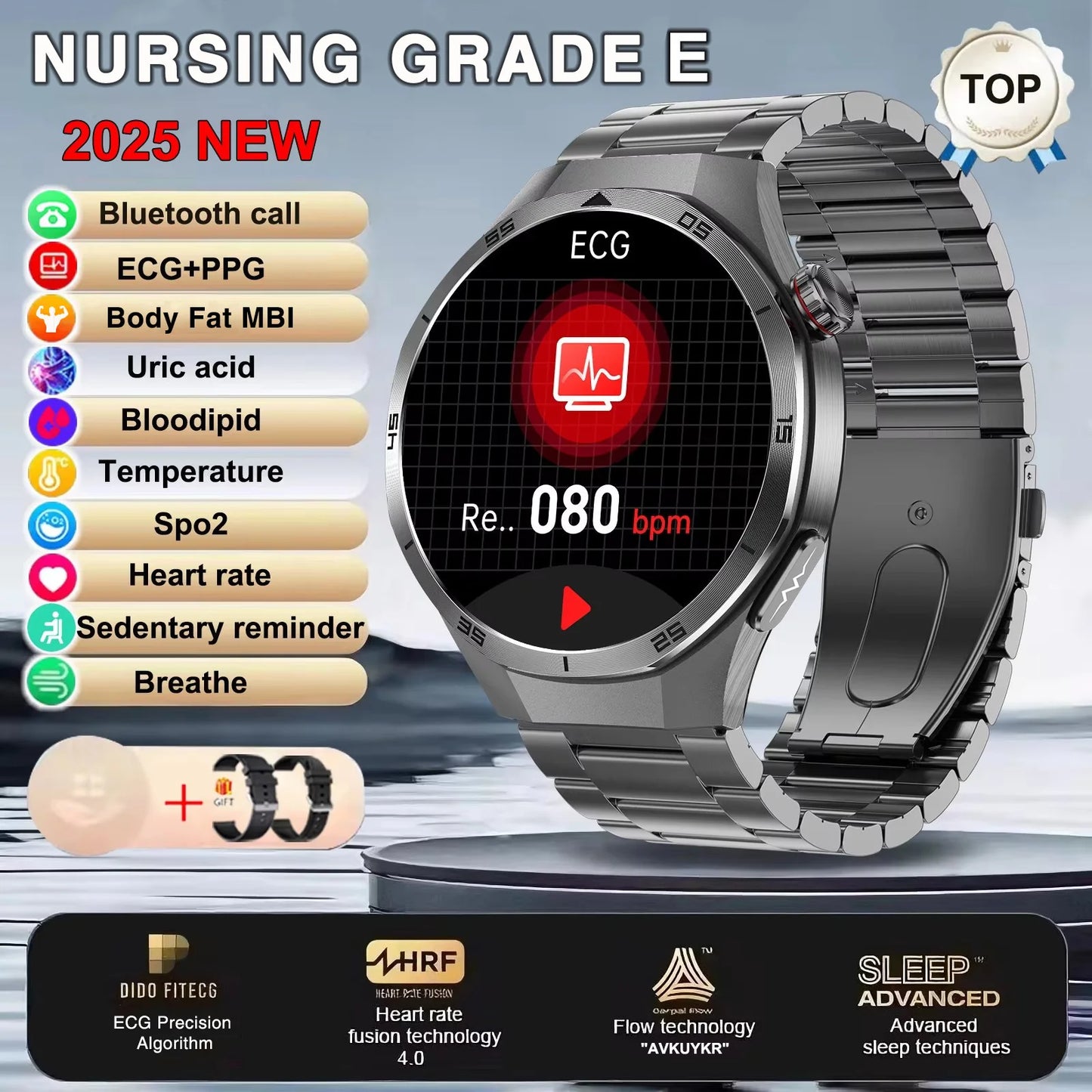 HUAWEI Smart Health Watch 2025 - ECG+PPG Blood Pressure Monitor with NFC & HD Calling