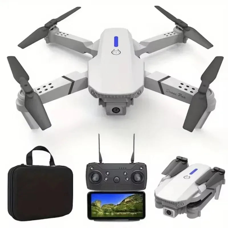 E88Pro 4K RC Drone - Professional Foldable Quadcopter with HD Camera & 3 Batteries