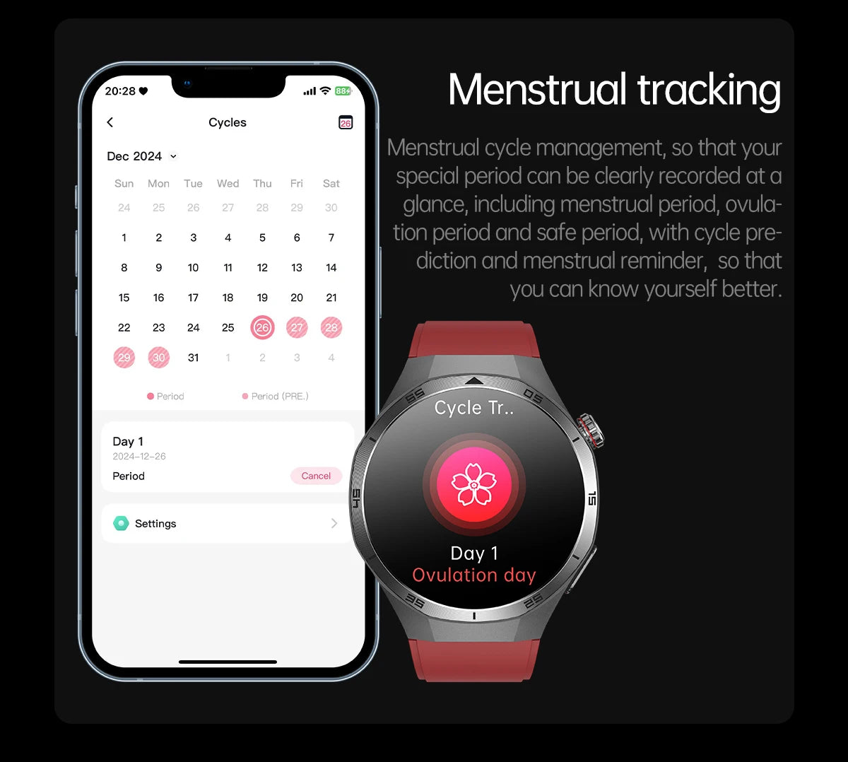 HUAWEI Smart Health Watch 2025 - ECG+PPG Blood Pressure Monitor with NFC & HD Calling