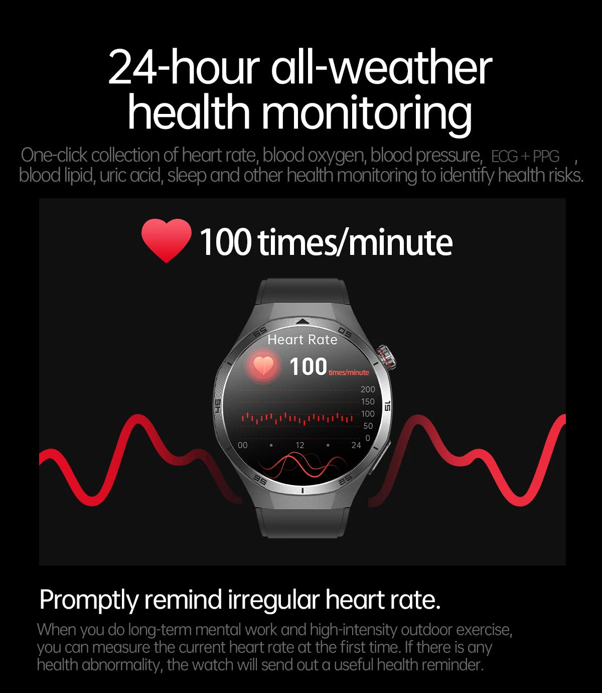 HUAWEI Smart Health Watch 2025 - ECG+PPG Blood Pressure Monitor with NFC & HD Calling